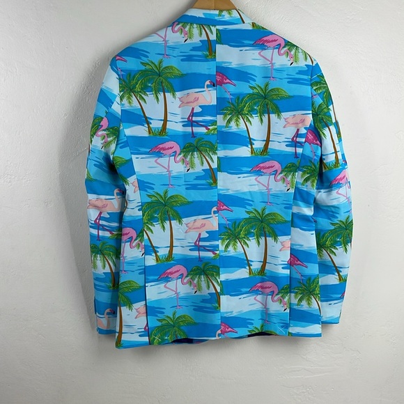Opposuit Flamingo print jacket only Sz US42 - Picture 5 of 12